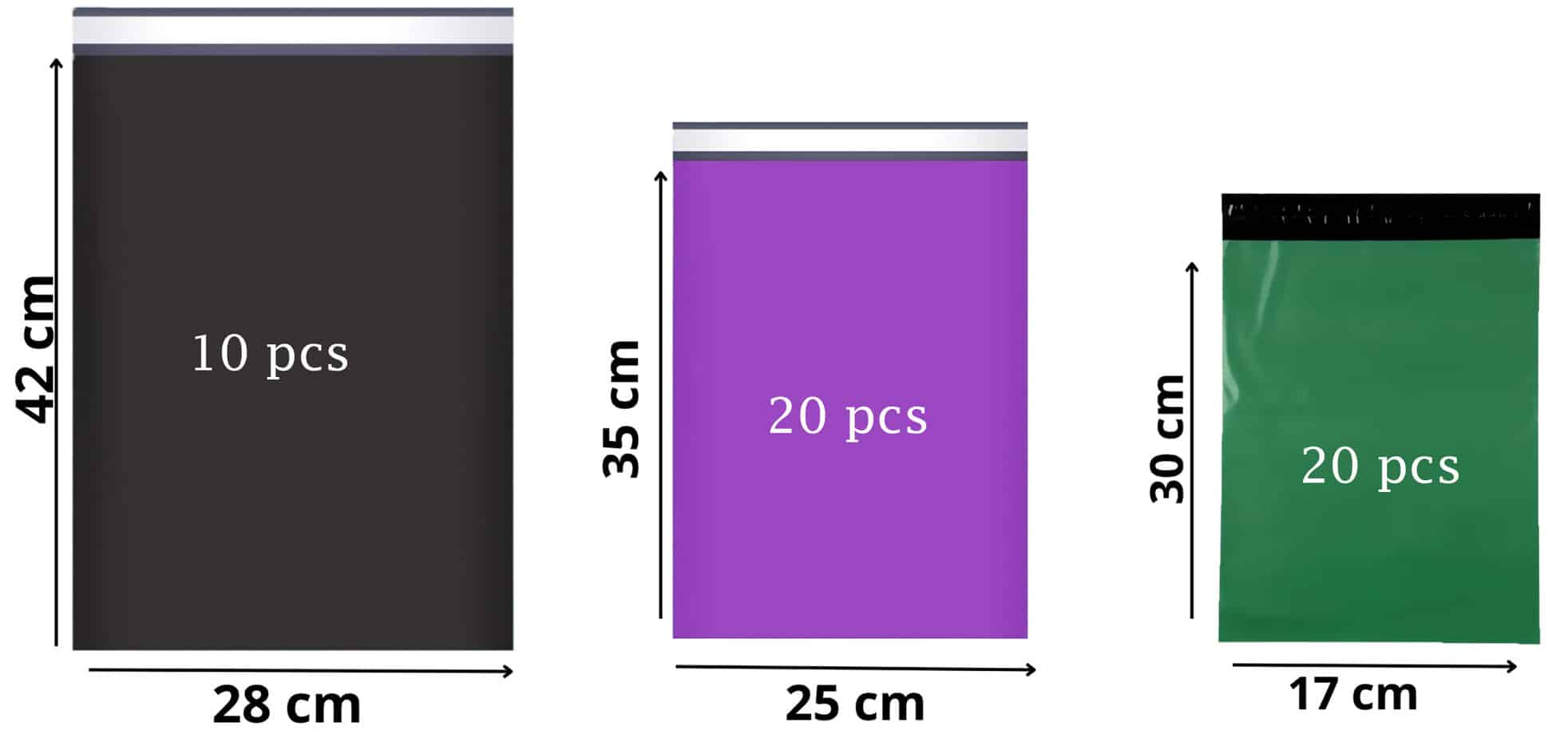 Enveloppes Postales Grises Auto-adhésives – Lot De 50 (2 Tailles) – Polyéthylène Résistant – Pour Documents, Vêtements, Petits Colis
